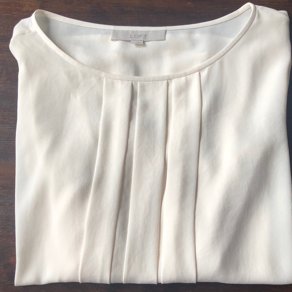 Cream Loft blouse.